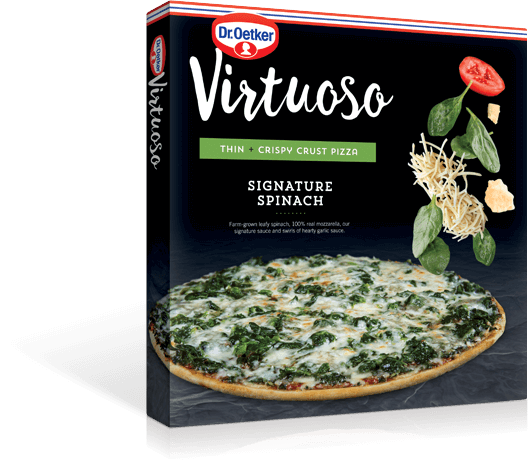 Virtuoso Thin & Crispy Crust Pizza Signature Spinach box image