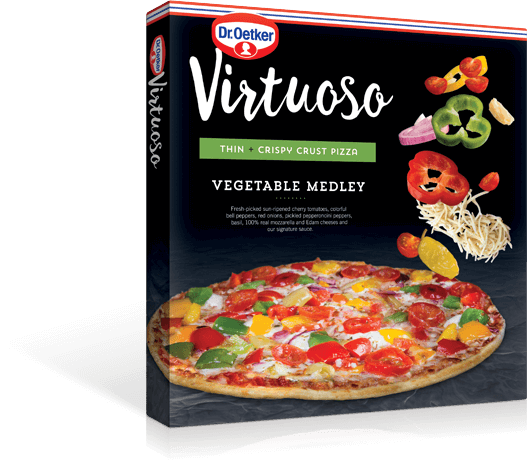 Virtuoso Thin & Crispy Crust Pizza Vegetable Medley box art